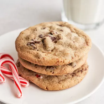 Fudge Filled Peppermint Chocolate Chip Cookies