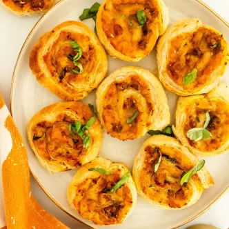 Cheesy Pumpkin Appetizer Puffs