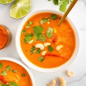 Sopa de calabaza tailandesa