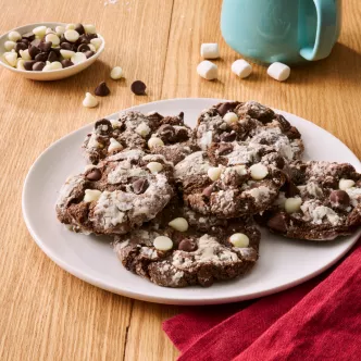 Hot Cocoa Crinkle Cookies