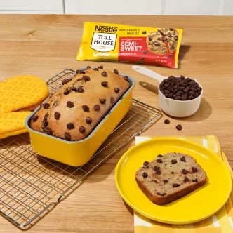 Pan de plátano con chispas de chocolate