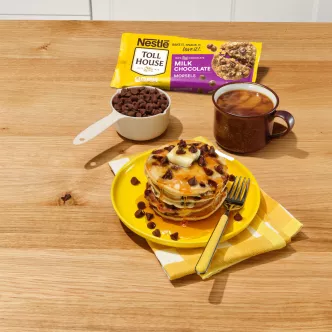 Tortitas con trocitos de chocolate con leche