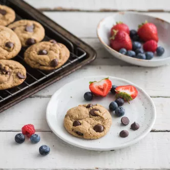 Dark Chocolate Chip Cookies with Coconut Oil