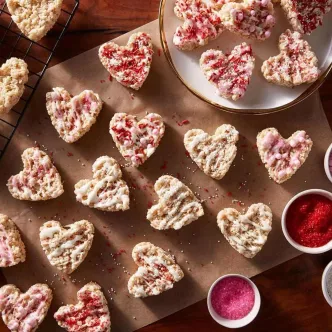 Heart Shaped Cereal Treats