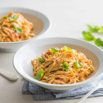 Linguine in Creamy Marinara Sauce