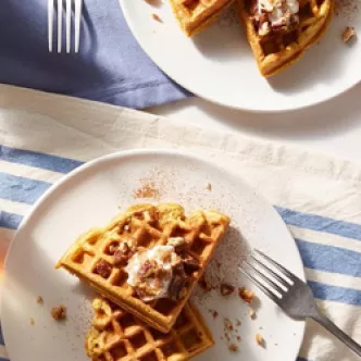 Homemade Pumpkin Waffles