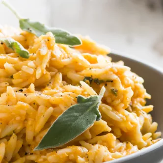 Cheesy Pumpkin Orzo