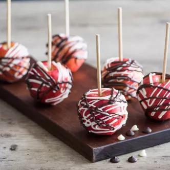 Chocolate Drizzled Apples