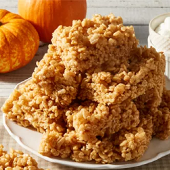 Pumpkin Rice Cereal Treats