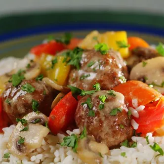 Italian Meatballs with Peppers