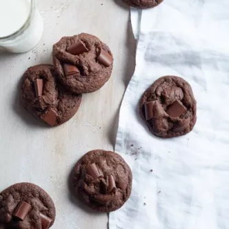Double Chocolate Chunk Cookies