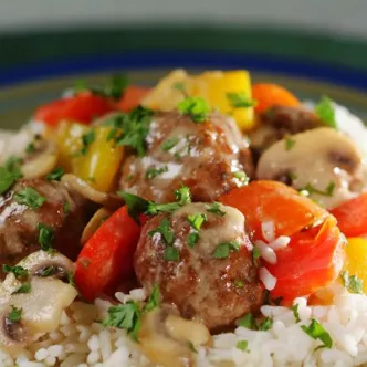 Albóndigas Italianas Con Pimientos