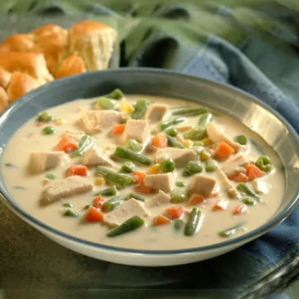 Sopa de Crema de Pollo y Vegetales