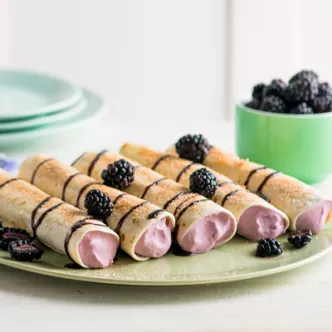 Sweet Cream Blackberry Enchiladas