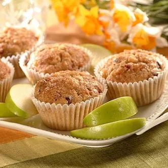 Apple-Cranberry Wheat Muffins