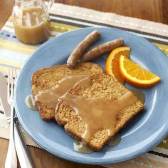 French Toast with Creamy Maple Syrup