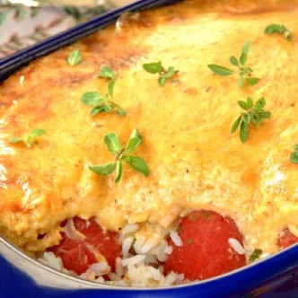 Cheesy Tuna and Rice Dish