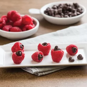 Chocolate-Filled Raspberries