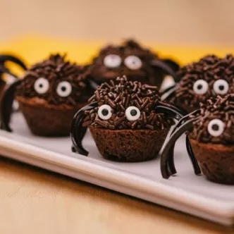 Mini Spider Brownies