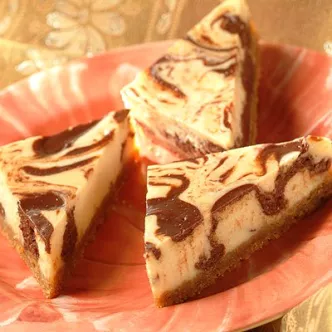 Swirl Of Chocolate Cheesecake Triangles
