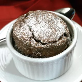 Individual Chocolate Espresso Soufflés