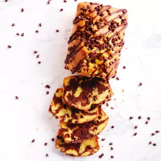 Marbled Chocolate Sour Cream Cake