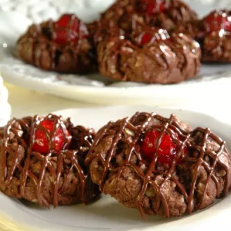 Chocolate-Cherry Thumbprints