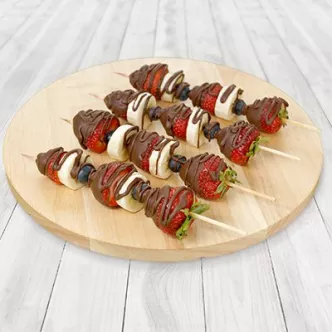 Chocolate-Dipped Fruit Kabobs