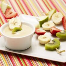 Fruit Kabobs with Creamy White Chocolate Sauce